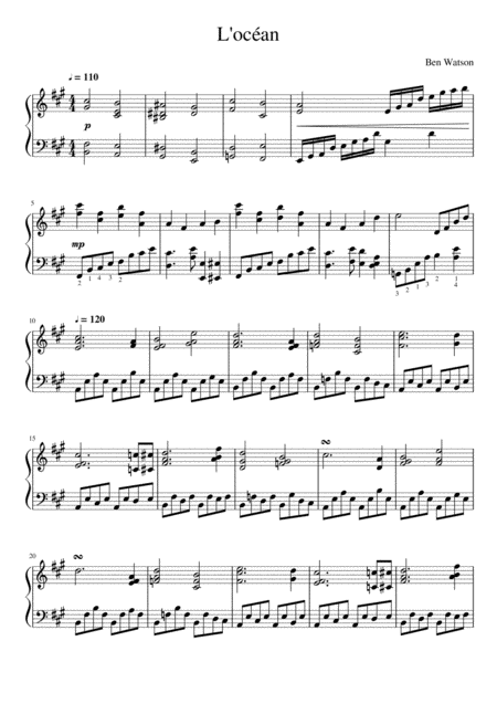 Free Sheet Music L Ocan