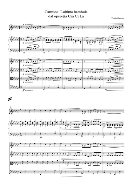 L Ultima Bambola Dal Operetta Cin Ci La Sheet Music