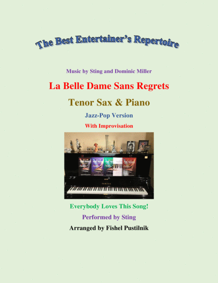 La Belle Dame Sans Regrets For Tenor Sax And Piano Video Sheet Music