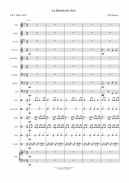 Free Sheet Music La Bendicion Seis