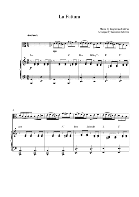 La Fattura Sheet Music