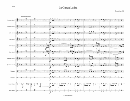 Free Sheet Music La Gazza Ladra Overture