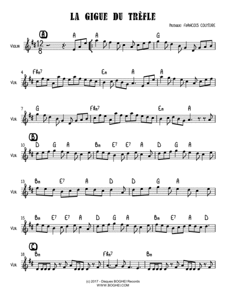 Free Sheet Music La Gigue Du Trfle