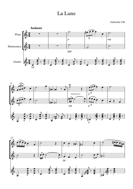 La Lune Sheet Music