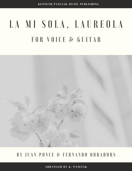 La Mi Sola Laureola For Voice And Guitar Sheet Music