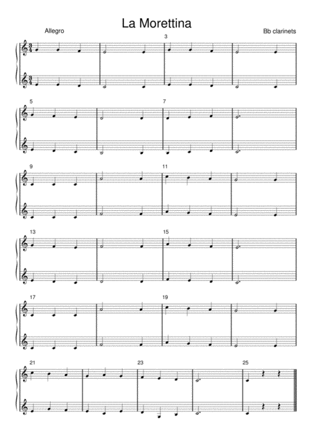 La Morettina Sheet Music