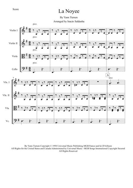 Free Sheet Music La Noyee