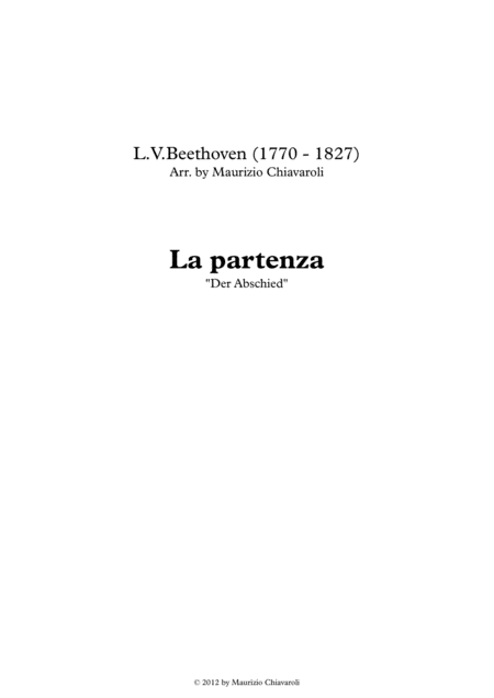 La Partenza Sheet Music