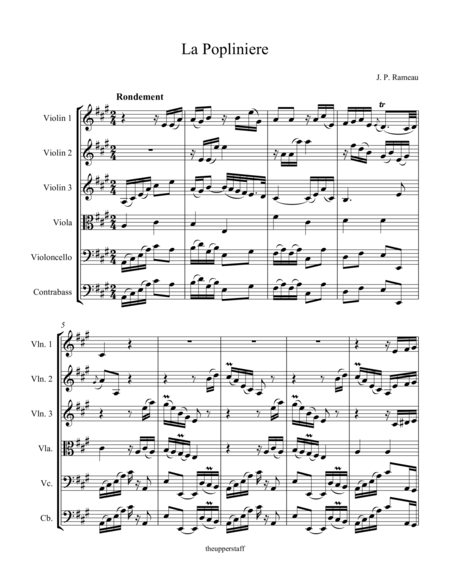 La Popliniere Sheet Music