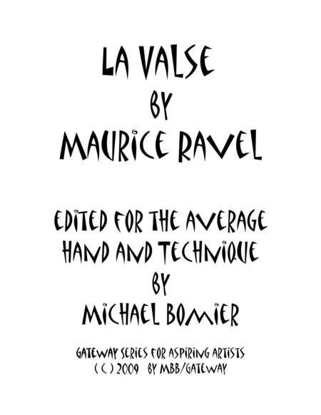 Free Sheet Music La Valse