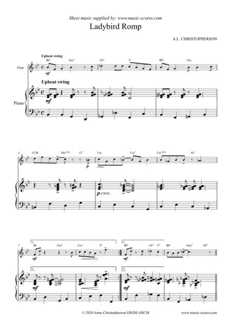 Free Sheet Music Ladybird Romp Flute Piano