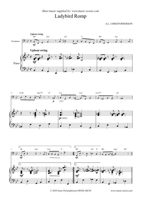 Free Sheet Music Ladybird Romp Trombone And Piano