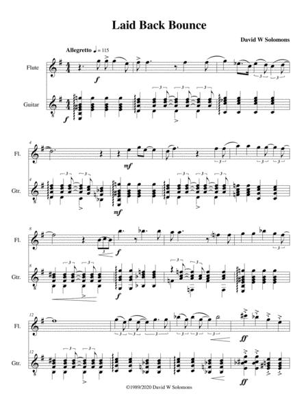 Laid Back Bounce For Flute And Guitar Sheet Music