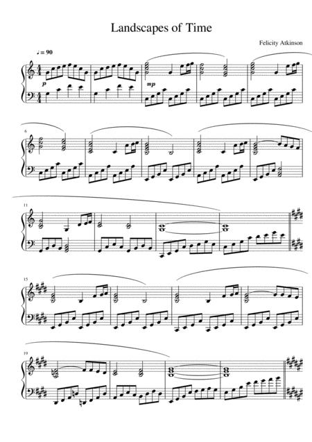 Landscapes Of Time Sheet Music