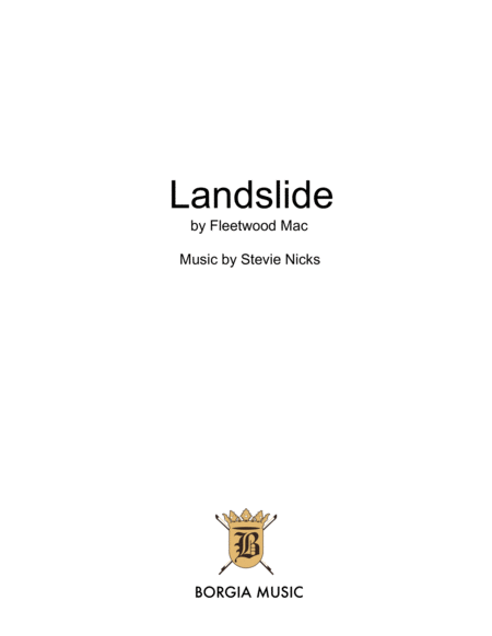 Free Sheet Music Landslide By Fleetwood Mac