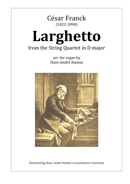 Larghetto From The String Quartet In D Major Sheet Music