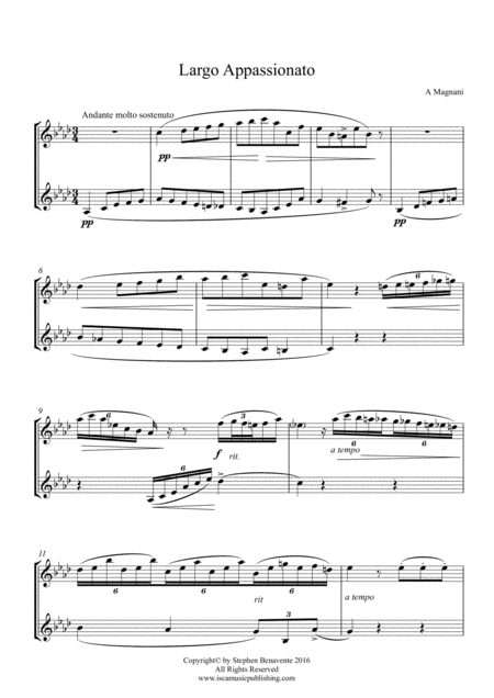 Largo Appassionato Sheet Music