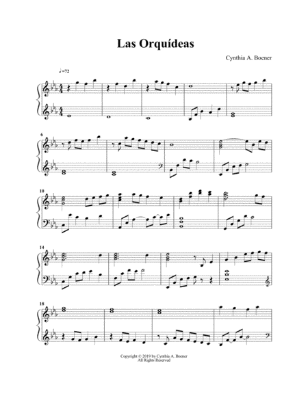 Free Sheet Music Las Orqudeas