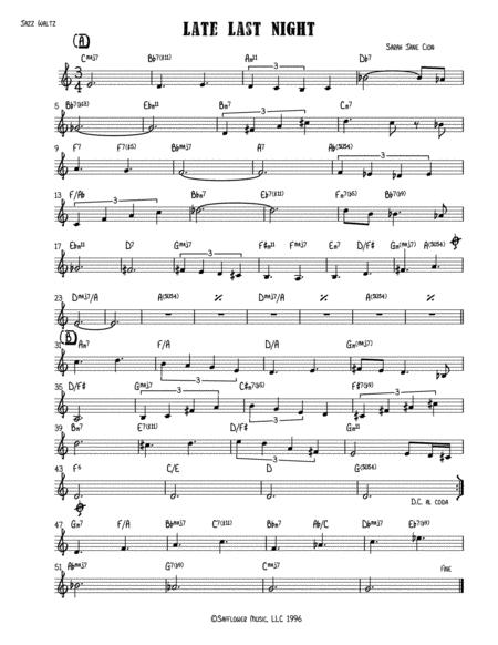 Late Last Night Sheet Music