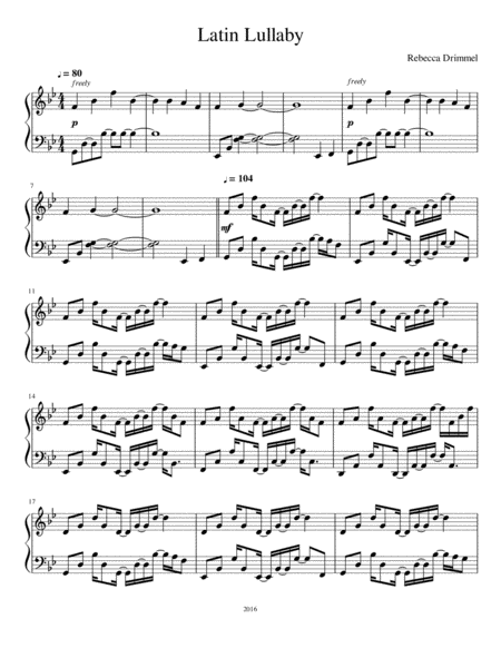 Latin Lullaby Sheet Music