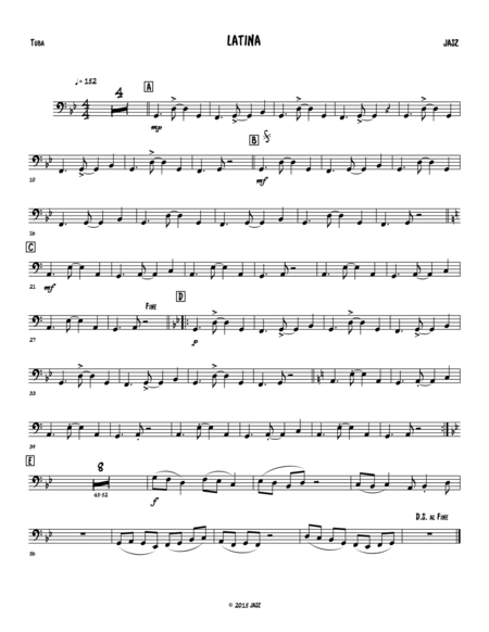 Free Sheet Music Latina Tuba