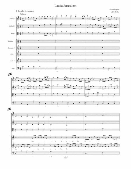 Lauda Jerusalem In C Full Score Sheet Music