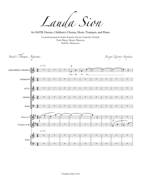 Free Sheet Music Lauda Sion