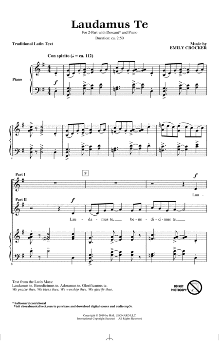 Laudamus Te Sheet Music