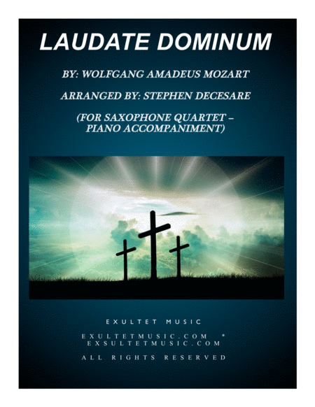 Free Sheet Music Laudate Dominum For Saxophone Quartet Piano Accompaniment