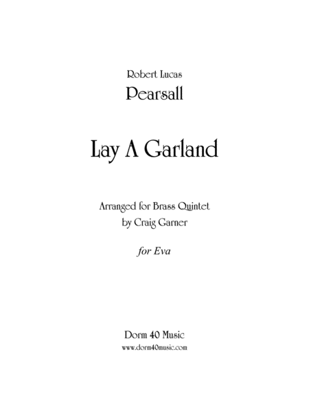 Lay A Garland Sheet Music