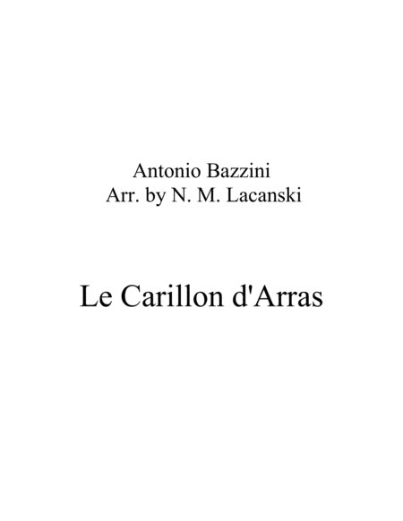 Free Sheet Music Le Carillon D Arras