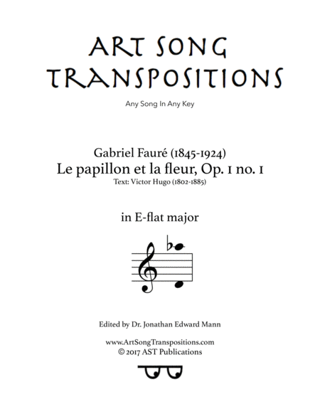 Free Sheet Music Le Papillon Et La Fleur Op 1 No 1 E Flat Major