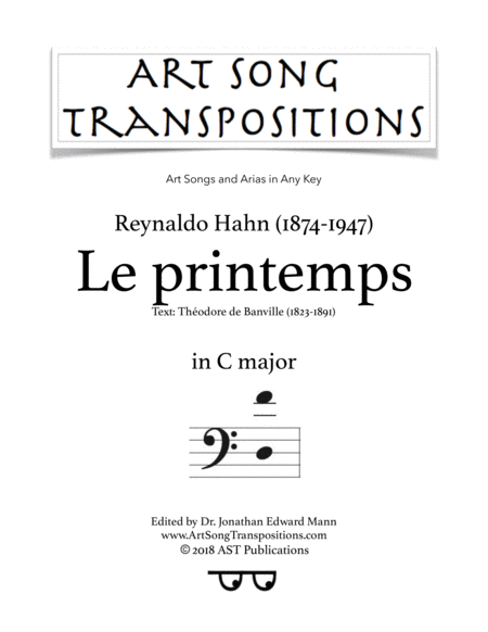 Le Printemps C Major Bass Clef Sheet Music