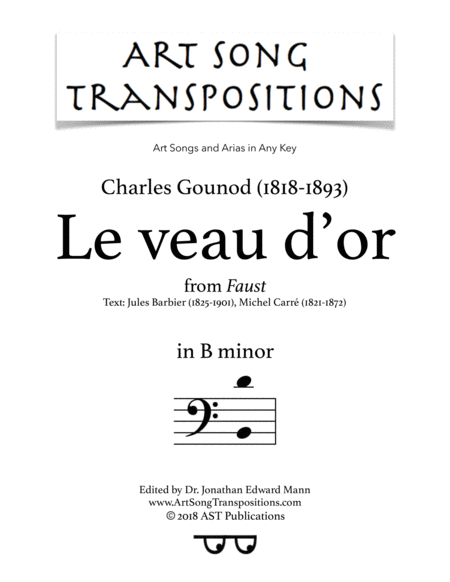 Free Sheet Music Le Veau D Or B Minor
