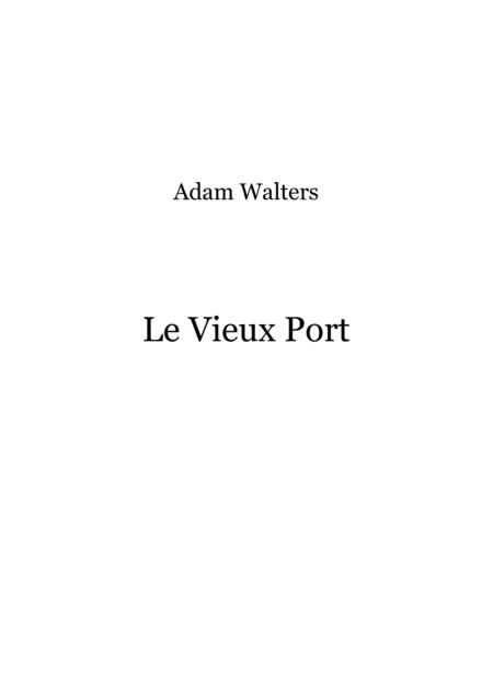 Le Vieux Port Sheet Music