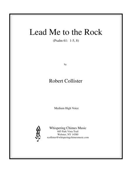 Lead Me To The Rock Medium High Voice Sheet Music