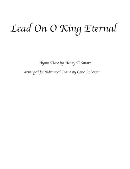 Lead On O King Eternal Piano Solo Sheet Music