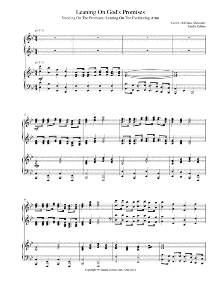 Leaning On Gods Promises 2 Piano Duet Sheet Music