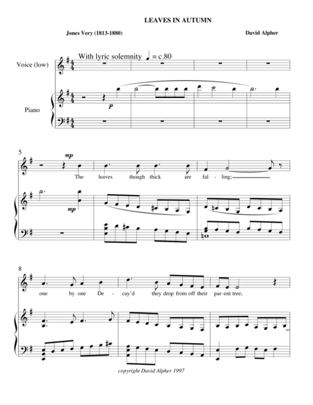 Free Sheet Music Leaves In Autumn