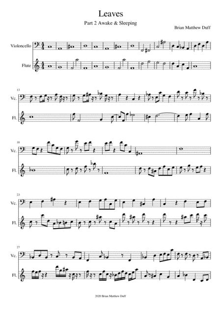 Leaves Part 2 Awake And Sleeping Sheet Music