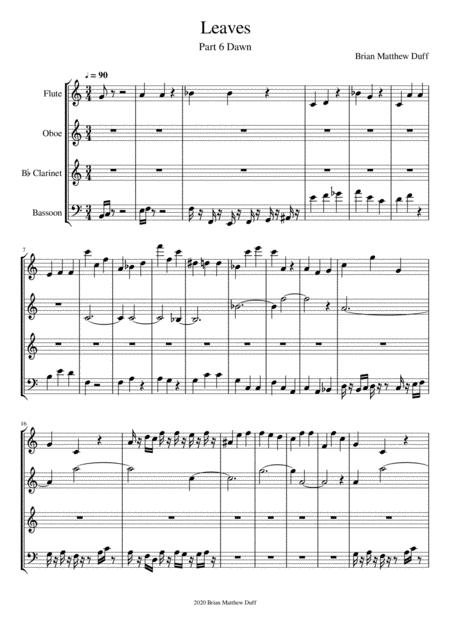 Leaves Part 6 Dawn Sheet Music