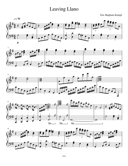 Leaving Llano Sheet Music