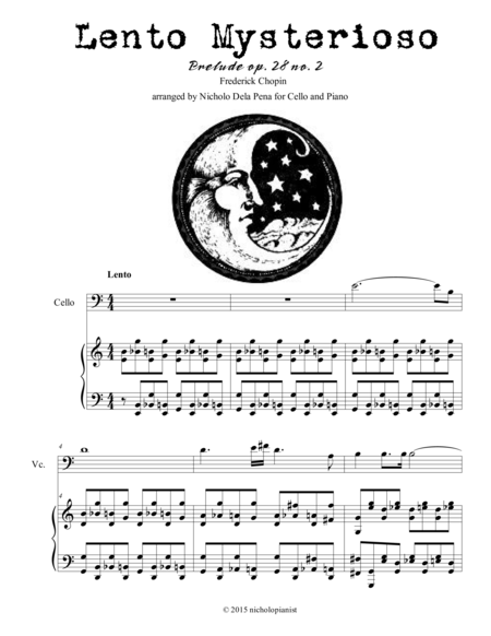 Lento Mysterioso Prelude Op 28 No 2 Sheet Music