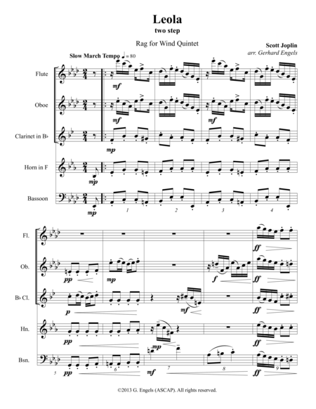 Free Sheet Music Leola