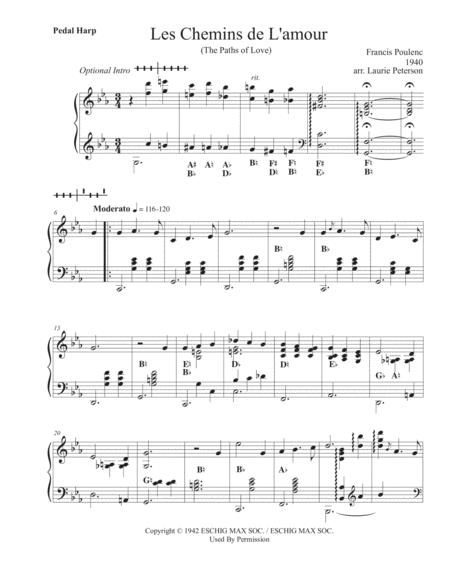 Free Sheet Music Les Chemins De L Amour