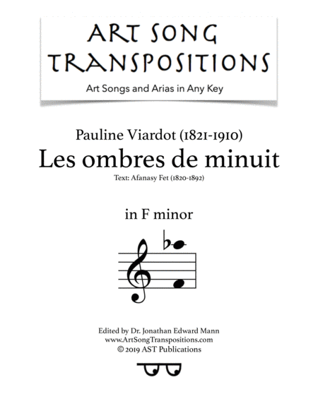 Free Sheet Music Les Ombres De Minuit F Minor