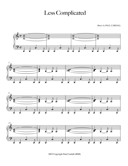 Less Complicated Sheet Music