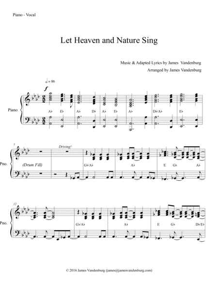 Free Sheet Music Let Heaven And Nature Sing A New Thought For Choirs Edition