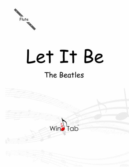 Free Sheet Music Let It Be Flute Sheet Music Tab