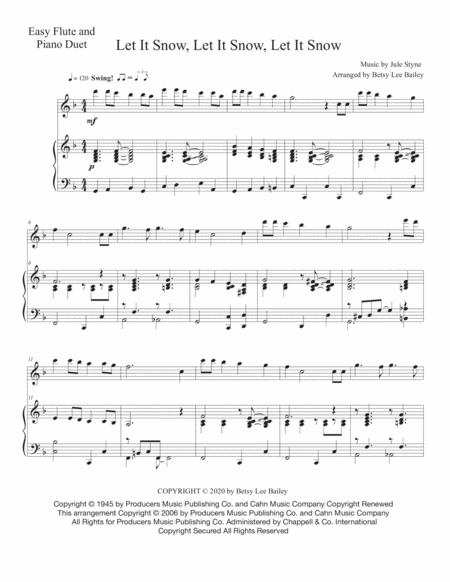 Free Sheet Music Let It Snow Let It Snow Let It Snow Easy Flute Solo